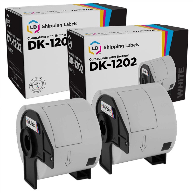 LD Product Compatible Replacement Labels for Brother DK-1202 2.4 in x 3.9 in (300 Labels, 2-Pack) Compatible Brother QL-1050 QL-1050N QL-500 QL-550 QL-570VM QL-650TD QL-700 QL-710W QL-720NW and More - Image 1